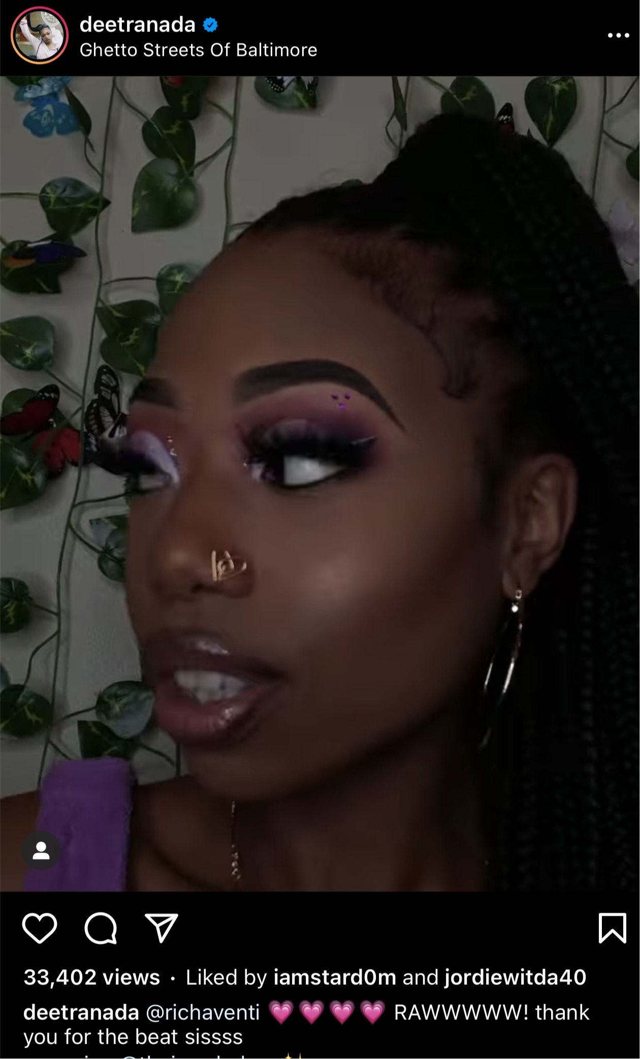 LOVE STUD (for pierced noses)