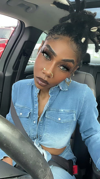 THE CRYSTAL LINK UP NOSE /EAR CHAIN