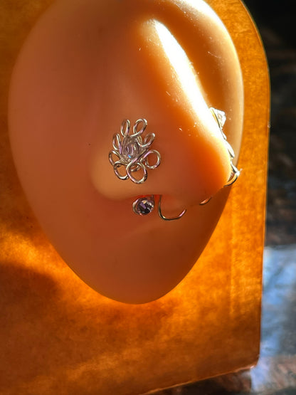 Crystal Flower Bomb Cuff/Stud