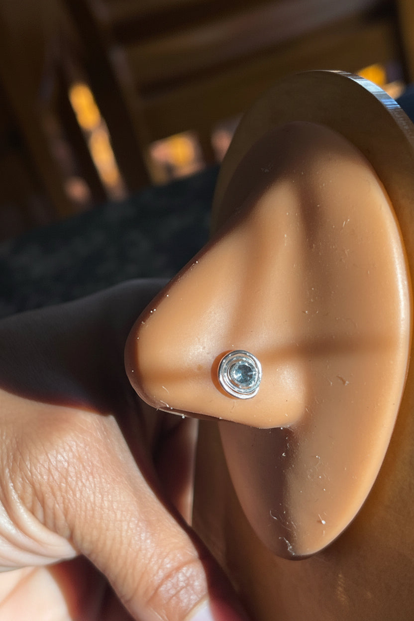Crystal Spiral Stud
