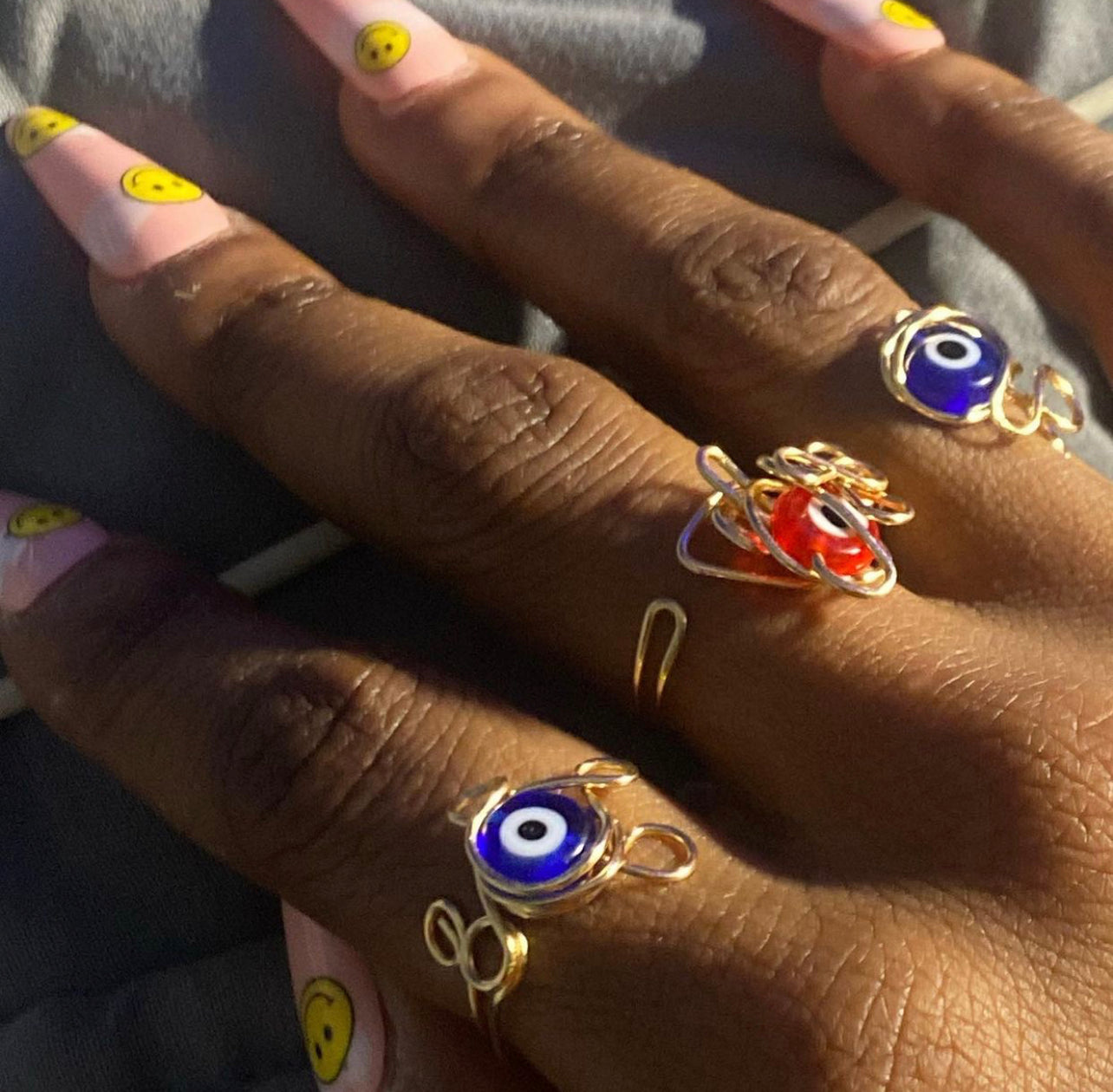EVIL EYE RING SET OF 5
