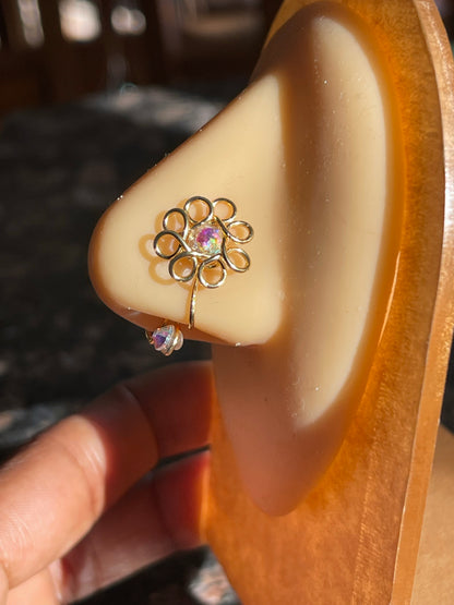 Crystal Flower Bomb Cuff/Stud