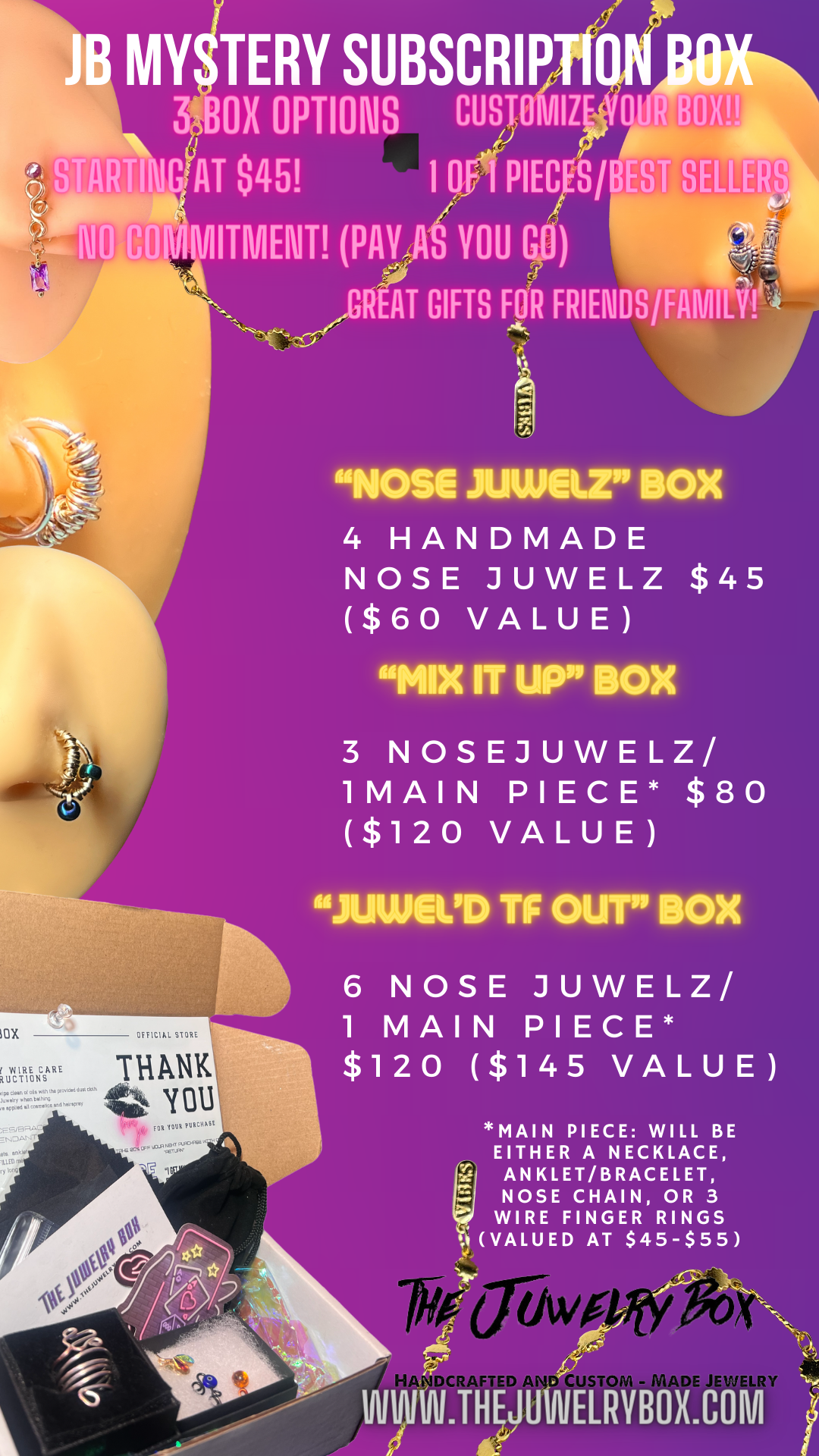 JB “ NOSE JUWELZ”  CUSTOM MYSTERY BOX