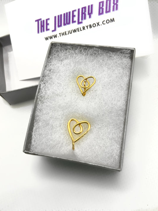 Heart Cuff/Stud Set
