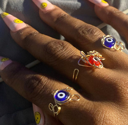 EVIL EYE RINGS (SOLD SEPERATELY )
